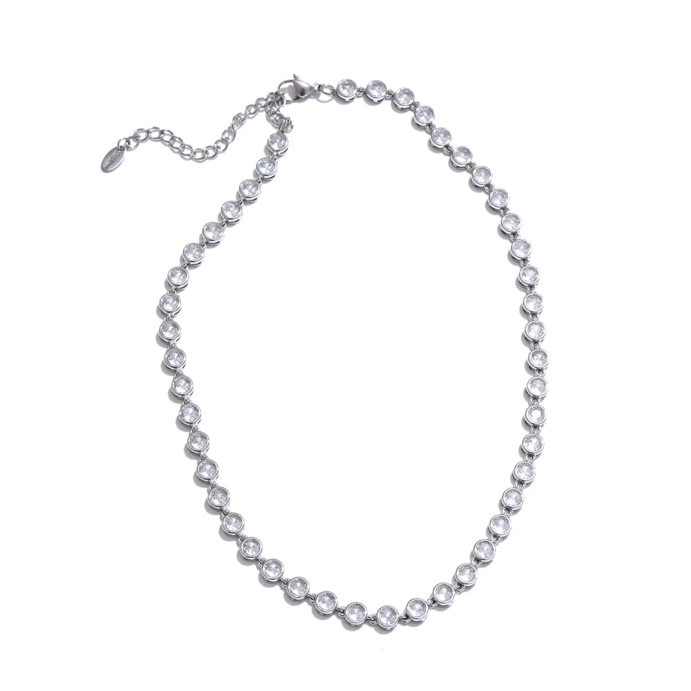 Marigold - Zirconia Cast Necklace And Bracelet
