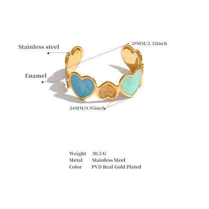 Hellen - Enamel Heart Bracelet