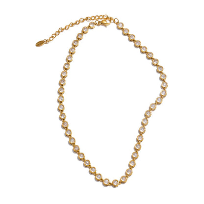 Marigold - Zirconia Cast Necklace And Bracelet