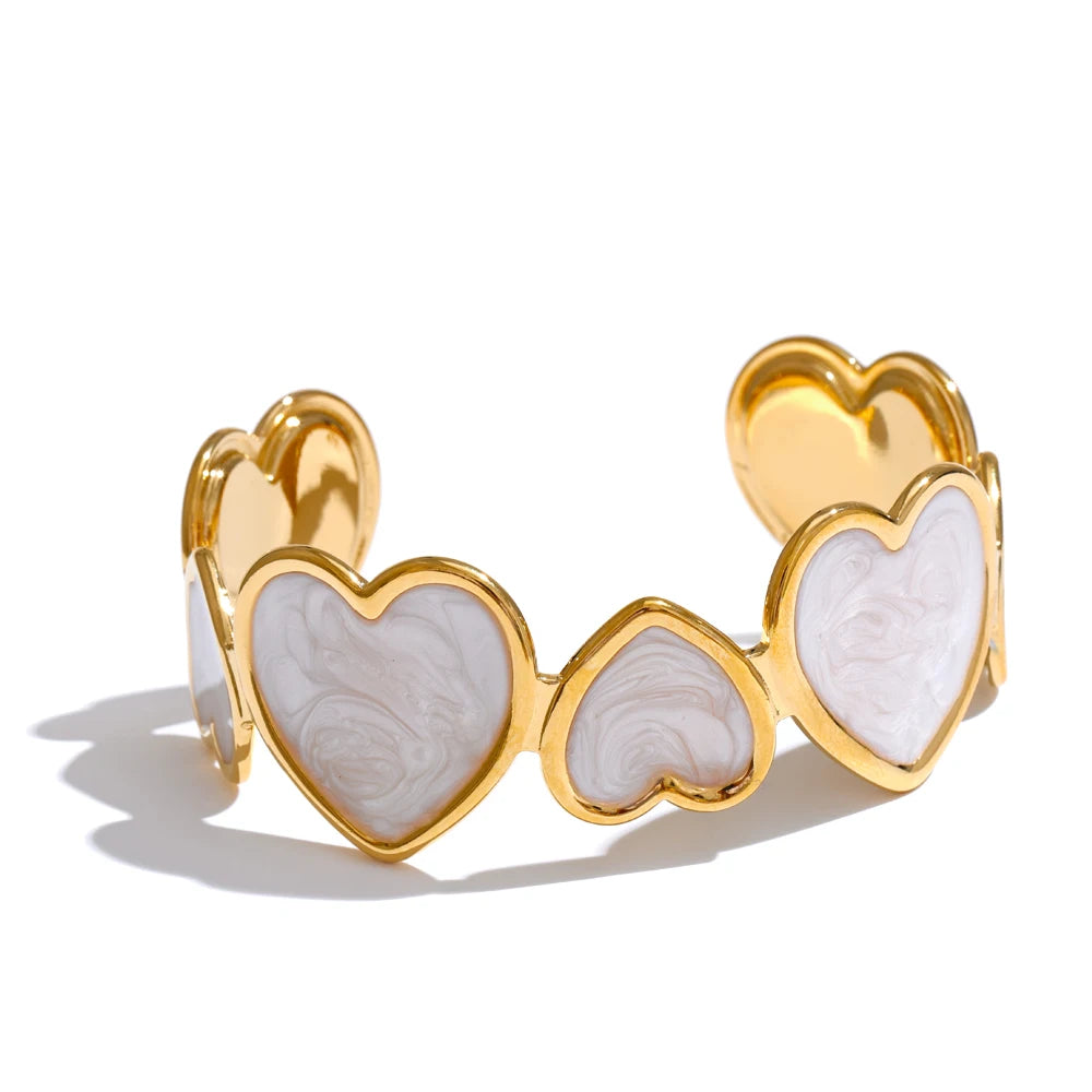 Hellen - Enamel Heart Bracelet