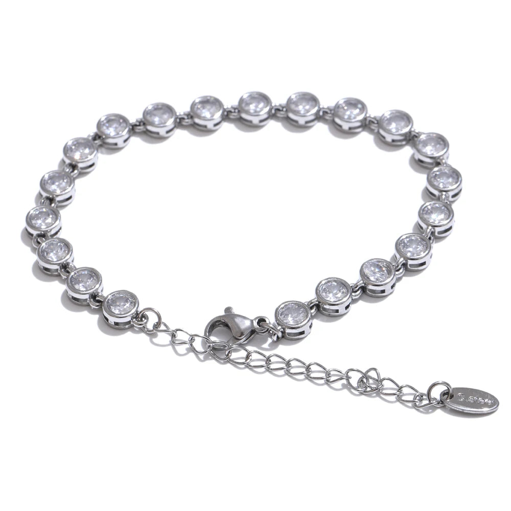 Marigold - Zirconia Cast Necklace And Bracelet
