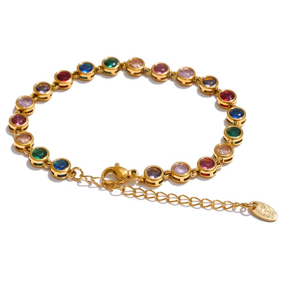 Marigold - Zirconia Cast Necklace And Bracelet